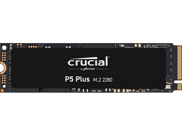 Disco duro SSD interno 500 GB - Crucial P5 Plus, Tecnología PCIe® 4.0 NVMe™, Velocidad lectura 6600 MB/s, Negro