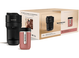 Cafetera de cápsulas - De'Longhi ENV90.B Vertuo Pop + Travel Mug para cápsulas Nespresso Vertuo, 2.6 bar, 0.56 L, 1.250 W, Bluetooth, Wi-Fi, Negro