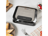 Sandwichera - Ufesa Nevada, 750 W, Placas antiadherentes de 225 × 131 mm, Libres PFOA, Negro