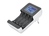 Cargador de pilas - Hama 00223552, Compatible con Pilas AA y AAA, 240 V, Piloto control de carga, Negro