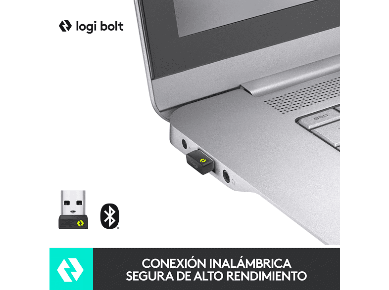Teclado - Logitech MX Keys, Inalámbrico, Retroiluminado, Windows/Mac, Carga USB-C, Multidispositivo, Negro