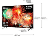 TV QLED 98 - Haier S90 Series  H98S900UX, Full Array, HDR 4K, Procesador Quad Core, Smart TV, Dolby Atmos-Vision, Plata
