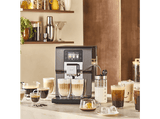 Cafetera superautomática - Krups Intuition Experience Hot&Cold, Pantalla táctil , 36 Recetas, Jarra de leche, Titanio, 15 bar, 2 tazas, Negro