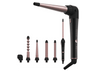 Rizador - Cecotec SurfCare MultiWaves, 5 cabezales, 140 a 200 ºC, Estuche, Guante térmico, Pinzas, Negro