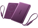 Powerbank - Baseus PicoGo AM52, 10000 mAh, 45 W, Qi2.2 de 25W, USB-C, Carga inalámbrica, Carga rápida, Multidispositivo, Certificado CCC, Dark Cherry