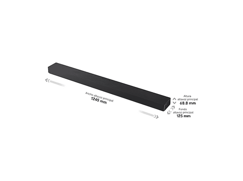 Barra de sonido - Samsung HW-QS90H/XC, Bluetooth, Inalámbrico, 330 W, Samsung SmartThings, Negro