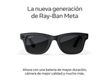 Gafas IA - Ray-Ban Meta Wayfarer (Gen 2), Negro mate, Lentes polarizadas en grafito degradado, Talla grande