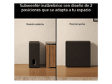 Subwoofer - Sony BRAVIA Theatre Sub 8, 300 W, Inálambrico, Graves profundos, Fácil configuración/control, Compacto, Diseño de 2 posiciones, SW8, Negro