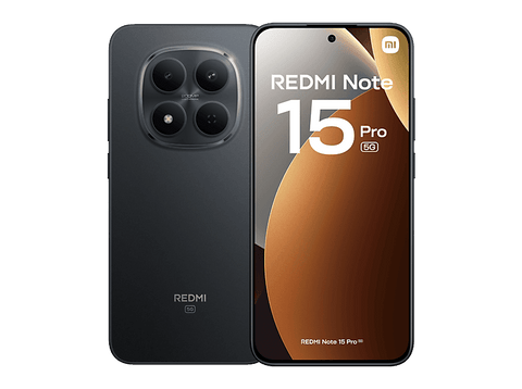 Móvil - Xiaomi Redmi Note 15 Pro 5G, Negro, 512 GB, 12 GB RAM, 6.83