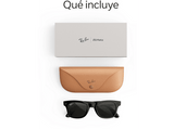 Gafas IA - Ray-Ban Meta Wayfarer (Gen 3), Negro brillante, Lentes polarizadas en verde, Gafas con IA y cámara, Talla estándar, Unisex