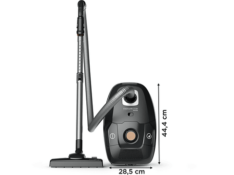 Aspirador con bolsa - Rowenta Green Force RO6189, 400 W, 4.5 L, Motor Effitech® bajo consumo, Filtrado HEPA, Radio 12 m, ECO, Especial Mascotas, Negro