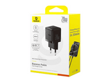 Cargador de pared - Baseus PALM, 20W, Tipo C, Carga ultrarrápida, Control de temperatura, Universal, Negro Cluster