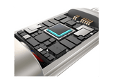 Cable USB-C a Lightning - Baseus Titanium Alloy, Carga ultrarrápida, Alta resistencia, USB-C a Lightning, 100 cm, 20W, Dorado Galaxy Titanium