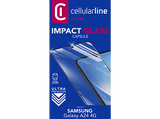 Protector pantalla - CellularLine TEMPGCABGALA24K, Para Samsung Galaxy A24 4G, Vidrio templado, Curvo, Transparente
