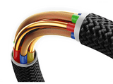 Cable USB a USB-C - Baseus DURA, USB a Tipo-C, Carga rápida, Cable trenzado ultrarresistente de 200 cm, Universal, 60W, Dorado y Negro
