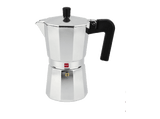 Cafetera tradicional - Magefesa Catual, Aluminio, 9 Tazas, Compatibilidad Universal, Apto para Inducción, Asa de Toque Frío, Plata