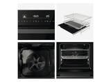 Horno - Hisense BSA66346ADBG, Multifunción, Hidrolítico, 77 l, 59.5 cm, WiFi, Doble Grill, Air Fry, Negro