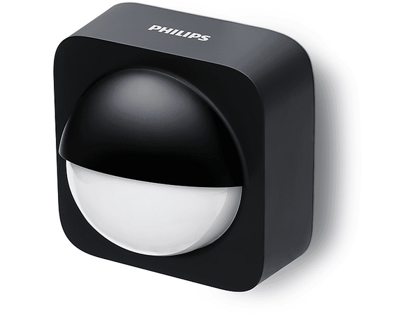 Sensor de movimiento - Philips Hue, 230 V, Para Philips Hue, IP54, Pare Exterior, Negro