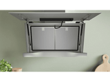 Campana decorativa - Bosch DWK91LT20, Serie 8, 5 velocidades, 441 m³/h, Home Connect; Conexión Placa - Campana; 90 cm, Cristal blanco