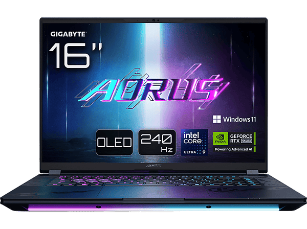 Portátil gaming - Gigabyte AORUS MASTER 16 BYHC5ESE64SP, 16" WQXGA, Intel® Core™ i7-13650HX, 32GB RAM, 1TB SSD, GeForce RTX™ 5080, Windows 11 Pro