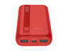 Powerbank - CellularLine Essential, 10000 mAh, 12W, 72 horas, USB C, USB A, Rojo