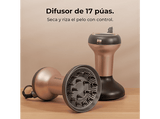 Secador - Cecotec Bamba IoniCare MagiCurls Black, 800 W, 3 temperaturas, 2 velocidades, Cable 360º, Tecnología iónica antifrizz, Difusor, Black