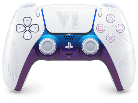 Mando PS5 - Sony Mando Inalámbrico DualSense®: Edición Limitada Grand Theft Auto VI, Bluetooth, Retroalimentación háptica, Blanco