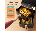 Freidora de aire - Cosori Turbo Tower Pro Smart™ Chef Edition, 2630 W, 10.8 l, 2 cestas, 30º - 230ºC, Wifi, Negro