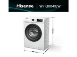 Lavadora carga frontal - Hisense WF1Q8041BW, 8 kg, 1400 Rpm, Función Vapor, Eficiencia A-20%, Blanco