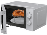 Microondas con grill - Hisense H20MOWP1HG, 1250 W, 5 Niveles de potencia, 20 l, Descongelación, Control Mecánico, Blanco