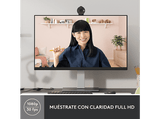 Webcam - Logitech Brio 300, Full HD, Micrófono con reducción de ruido, USB-C, Corrección de luz, Windows, Mac, Obturador de privacidad, Negro