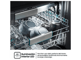 Lavavajillas integrable - Hisense HV673A65, 16 servicios, 7 programas, 59.8 cm, Tercera Bandeja, Wi Fi, Sin Panelar