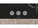 Placa de gas - Siemens EP6A6CI10, 3 Zonas, 28 cm Zona grande, Gas natural, 59 cm, Negro