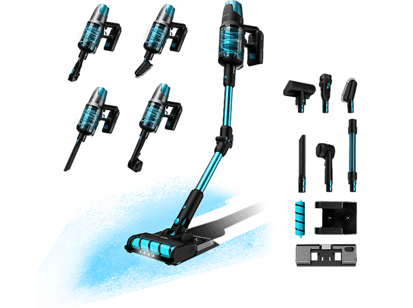 Aspirador escoba - Cecotec Conga Rockstar 8500 Infinity ErgoWet Animal Turbo, 680 W, 250 aW, 30 kPa, 100 min, Accesorio especial mascotas, Black