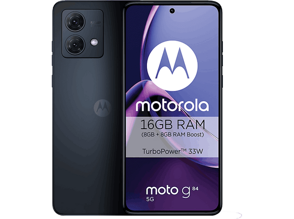 Móvil - Motorola moto g84 5G, Gris, 256 GB, 8GB, 6.5" Full HD+ POLED, Qualcomm® Snapdragon™ 695 5G , 5000 mAh