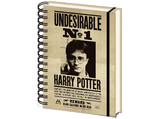 Libreta - Sherwood SR72657, Harry Potter, A5, Acabado Holográfico, 80 Hojas, Cierre con Cinta Elástica