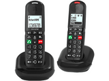 Teléfono - Alcatel XL685 Duo, Análogo, Teclas Grandes, Compatible con Audífonos, Negro