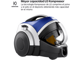 Aspirador sin bolsa - LG VK8506NHAC, 650W con sistema de compresión en polvo, 1.2 L, Azul