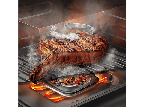 Freidora de aire - Cecotec Cecofry&Grill Smokin’Prime 6500, 2200W, 6.5l, Ahumador integrado, Diseño 3 en 1, Ventana, 10 menús, Grillin Style, Negro