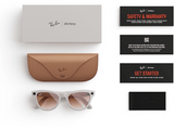 Gafas IA - Ray-Ban Meta, Skyler, Gris tiza brillante, Degradadas en rosa canela