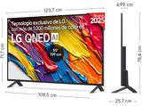 TV QNED 55 - LG 55QNED82A6B, UHD 4K, Procesador Inteligente α7 AI Processor 4K Gen8, Smart TV, DVB-T2 (H.265), Ashed Blue