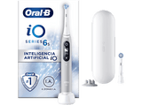 Cepillo eléctrico - Oral-B iO 6S, Con 2 Cabezales y 1 Estuche De Viaje, Diseñado Por Braun, Gris