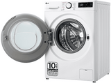 Lavadora carga frontal - LG F4WR6010A0W, Serie 600, 10 kg, 1400 rpm, 12 programas, AI Direct Drive™, TurboWash™360˚, Blanco