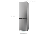 Frigorífico combi - Candy City Fresco CNCQ2T518EX, Total No Frost Circle+, 182 cm, 279 l, Iluminación LED, Inox