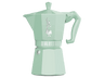 Cafetera tradicional - Bialetti Moka Exclusive, Aluminio, Hasta 3 tazas, Verde menta