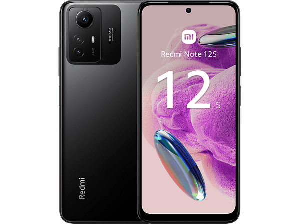 Móvil - Xiaomi Redmi Note 12S, Negro Ónix, 256 GB, 8 GB RAM, 6.43" AMOLED DotDisplay FHD+, MediaTek Helio G96, 5000 mAh, Android 13 - MIUI 14