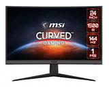 Monitor gaming - MSI Optix G24C6, 23.6 FHD, Curvo 1500R, 1ms, 144 Hz, FreeSync, DisplayPort, HDMI, USB, Negro
