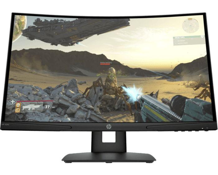 Monitor gaming - HP X24c, 23.6 Full-HD Curvo, 4 ms, 144 Hz, Negro