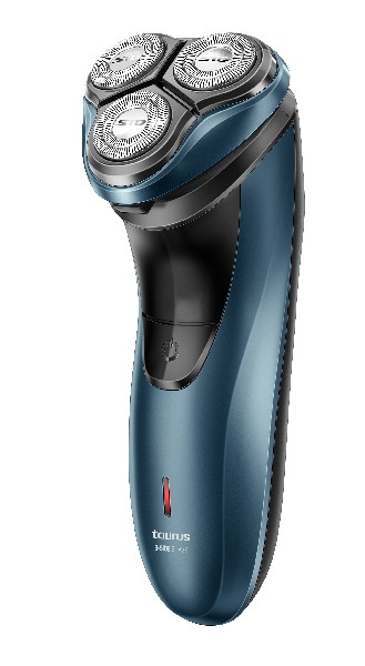 Afeitadora - Taurus 3 Side Shave, Total Curve, Cabezales flotantes, 45 min Autonomía, Azul