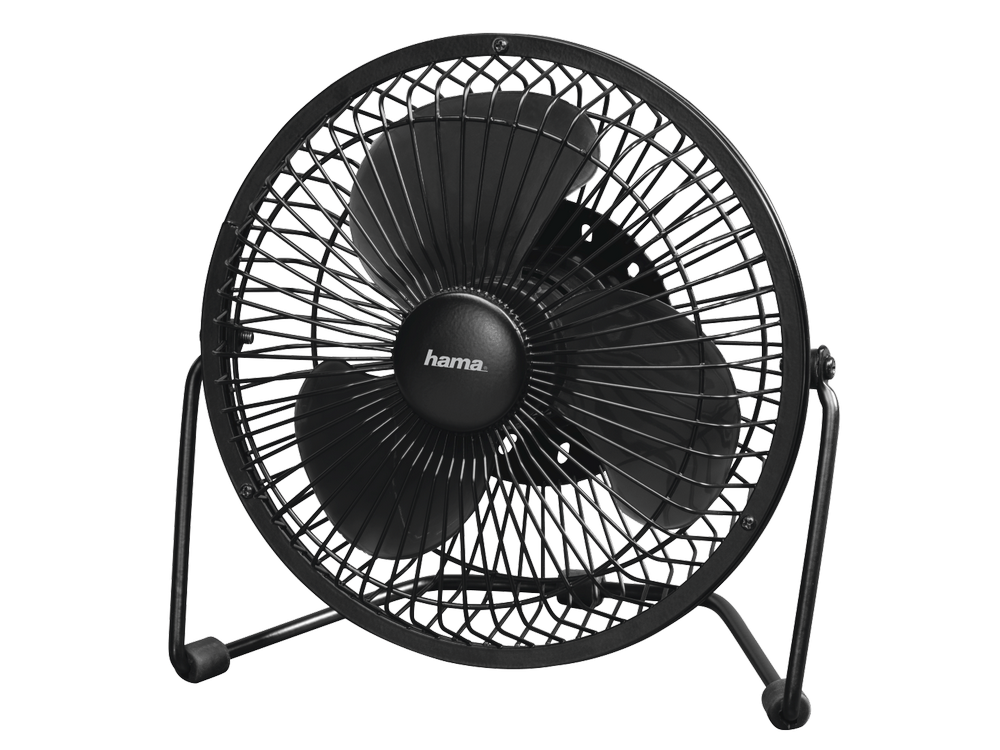 Ventilador para portátil - Hama 00012160, 15 cm, Métal, USB, 2 niveles, Inclinación 360º, Silencioso, Negro